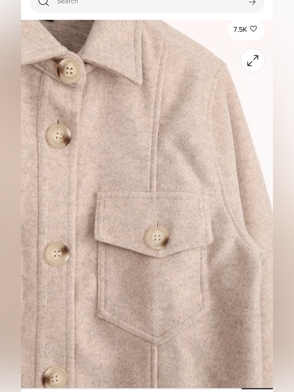 Lulus In With The New Beige Shaket , size Medium - Picture 6 of 11